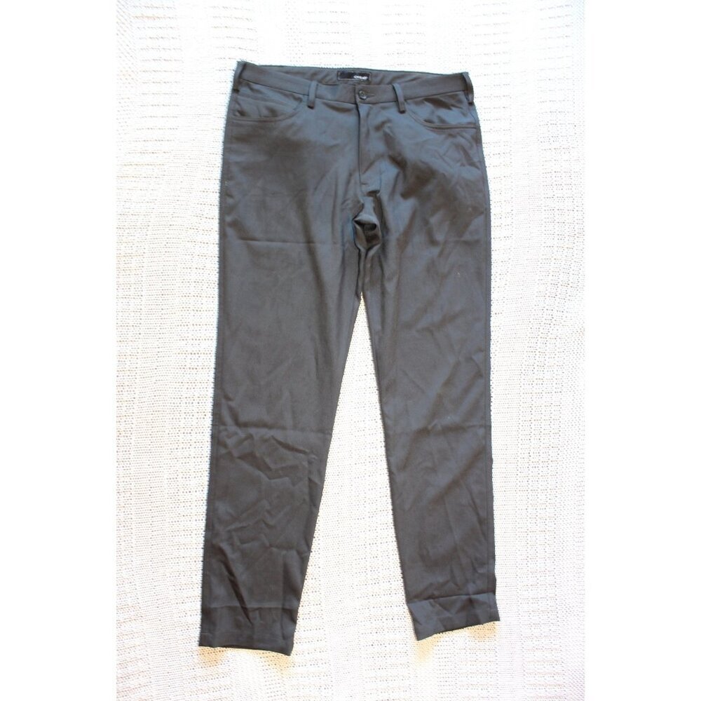 Oobe Dress Mens Pants Size W36/L34 Grey Flat Front Straight Leg Polyester Slacks